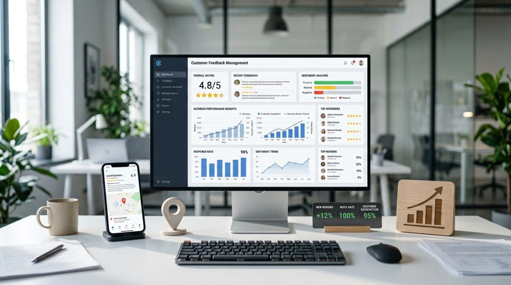 Customer review management strategy to improve local SEO visibility