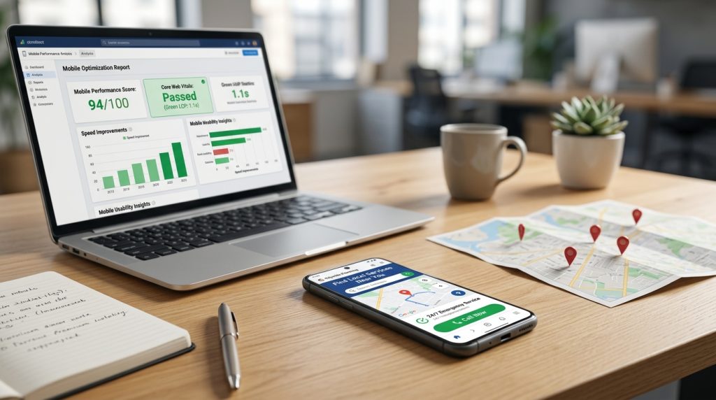 Mobile website optimization for faster local search UX and rankings