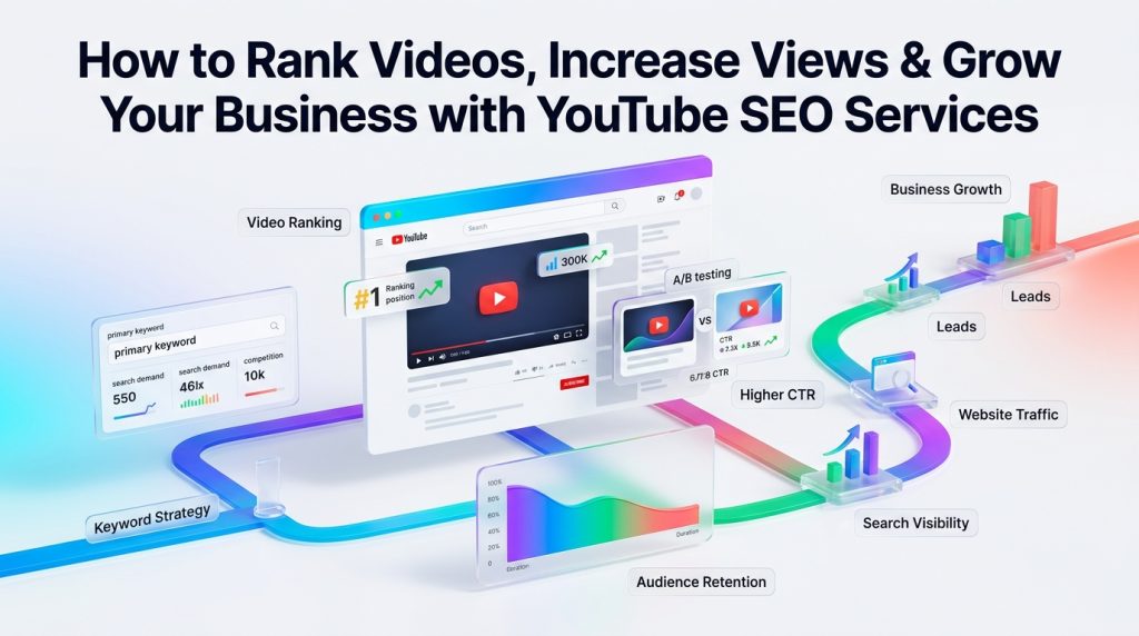 YouTube SEO strategy for ranking videos, increasing views and business growth
