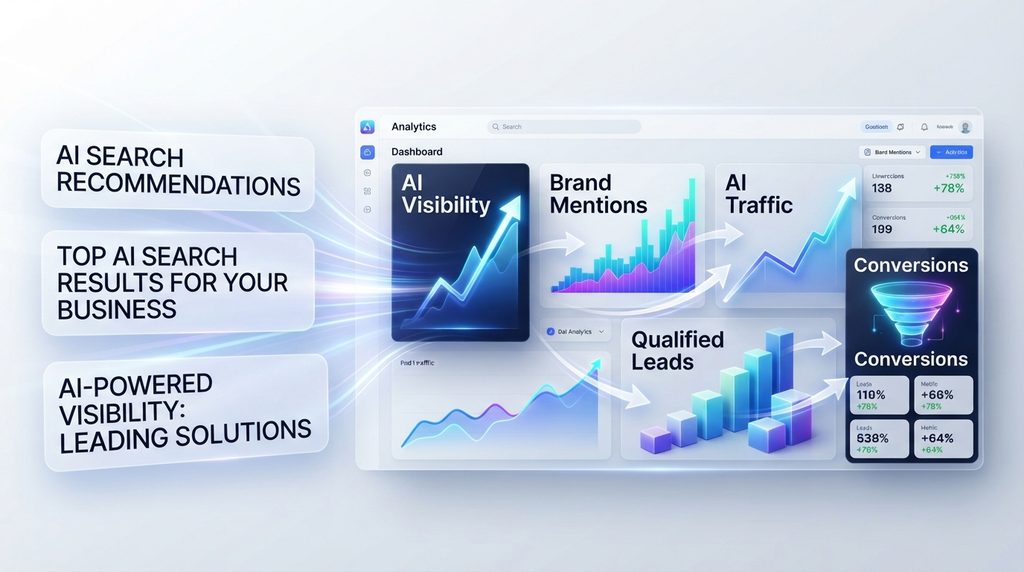 AI search visibility generating traffic qualified leads and conversions
