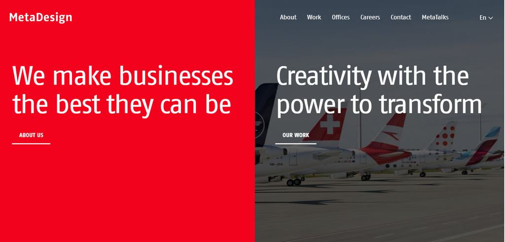 Meta Design Home page