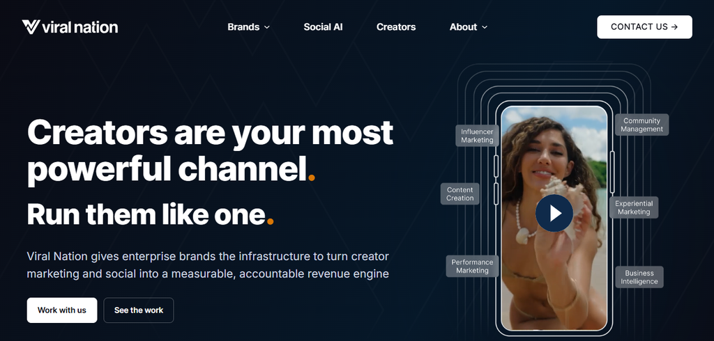 Viral Nation homepage